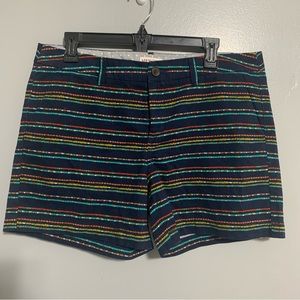 Merona Shorts‎ Womens Size 12 Blue 100% Cotton Multicolored